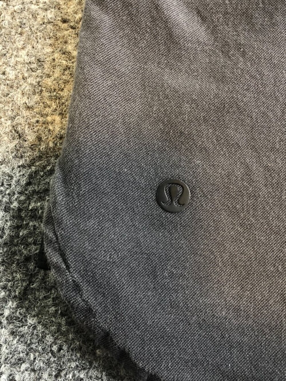 Lululemon Polo Shirt Mens Large Gray Black Pocket Full Snap Performance Bowling - Picture 8 of 9